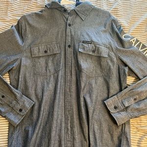 Calvin Klein Button Up Hooded Light Jacket